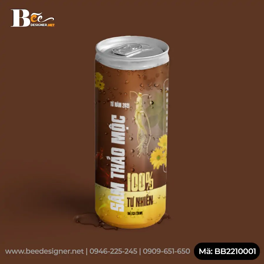 Nhãn nước uống Sâm Thảo Mộc - 330mml - BB2210001